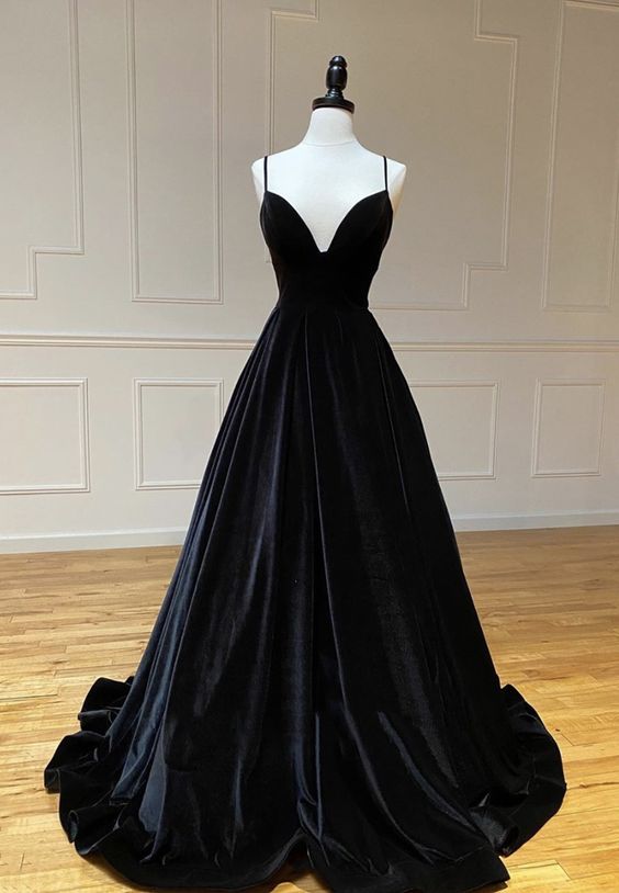 black pageant dress