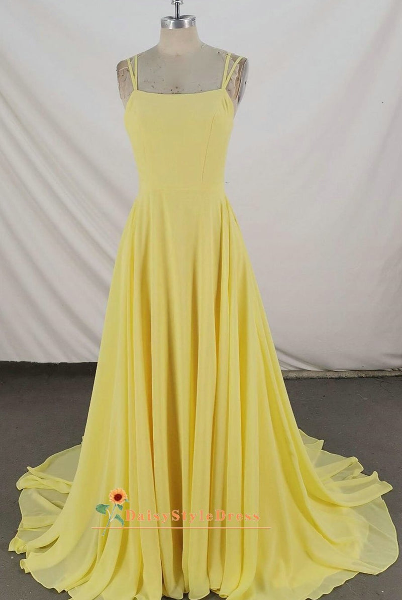 yellow prom dress