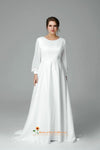 long sleeve plus size wedding dress