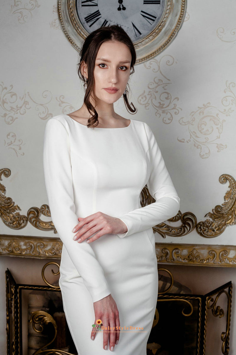 mermaid long sleeve wedding dress