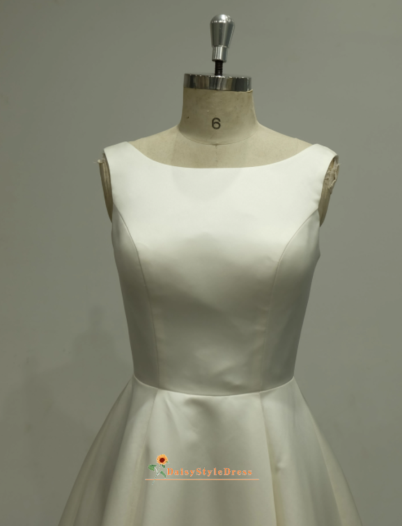 simple low back wedding dress