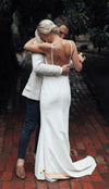spaghetti straps wedding dress