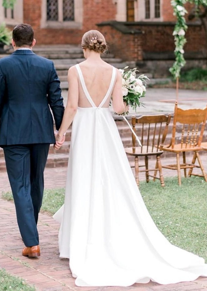 sexy back wedding dress
