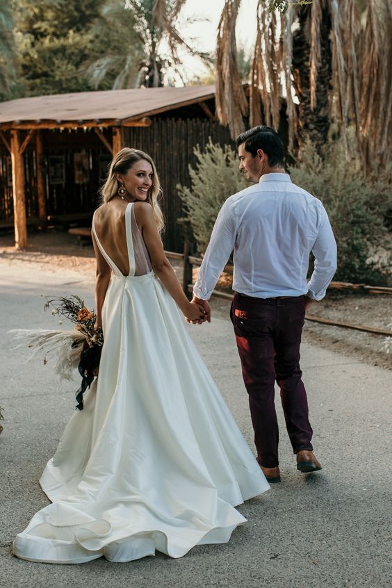 sexy back wedding dress