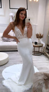 fitted boho wedding dress