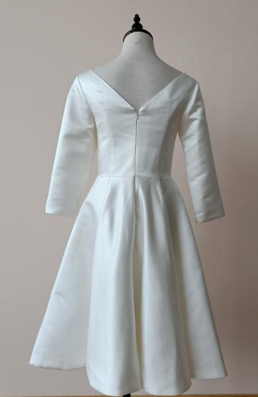 Vintage Knee Length Half Sleeve Wedding Dress daisystyledress Vintage Knee Length Half Sleeve Wedding Dress daisystyledress