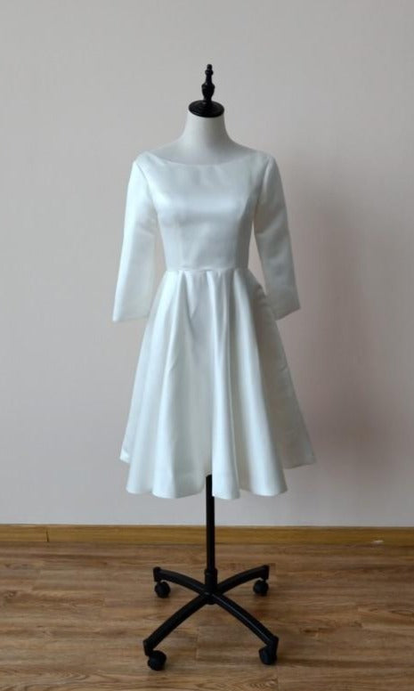 knee length wedding dress