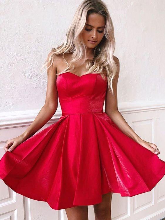 short red homecoming dress