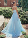 blue party dress