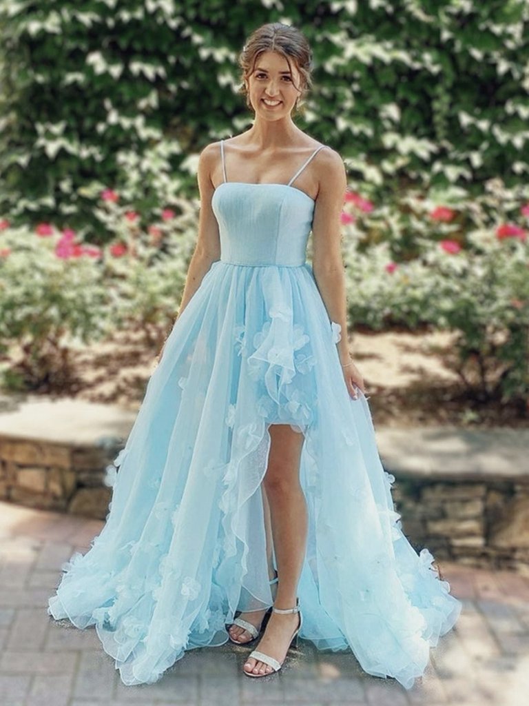 Sky blue prom dress