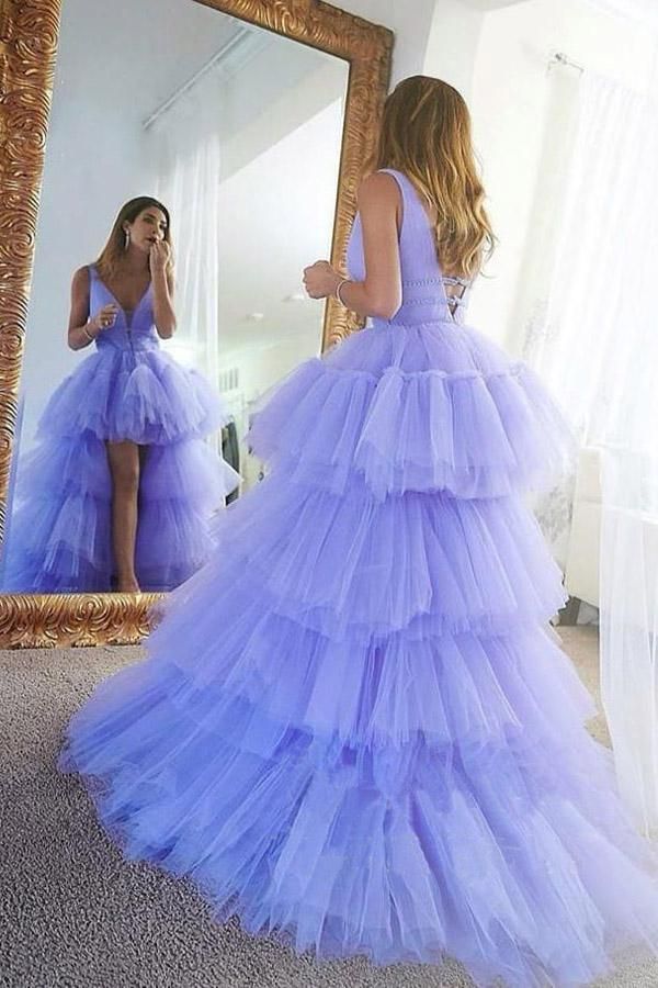 lilac prom dress