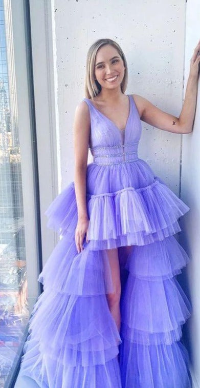 lavender prom dress