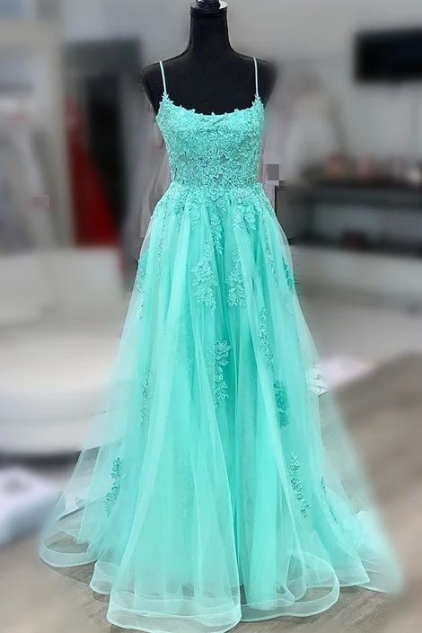 ice green prom dress