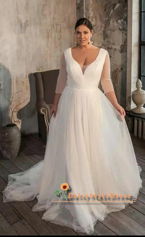 Plus size wedding dress