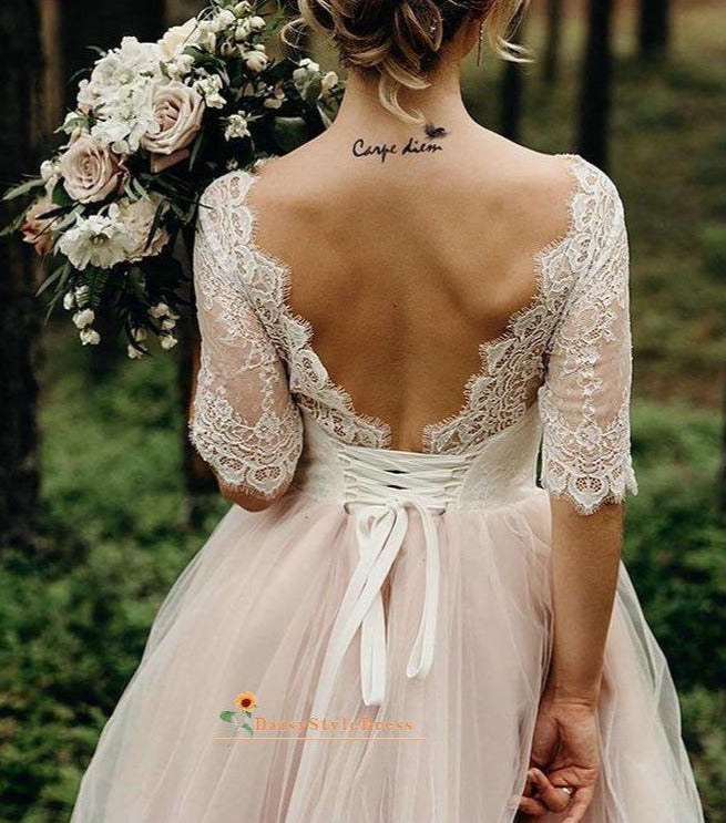 criss cross wedding dress