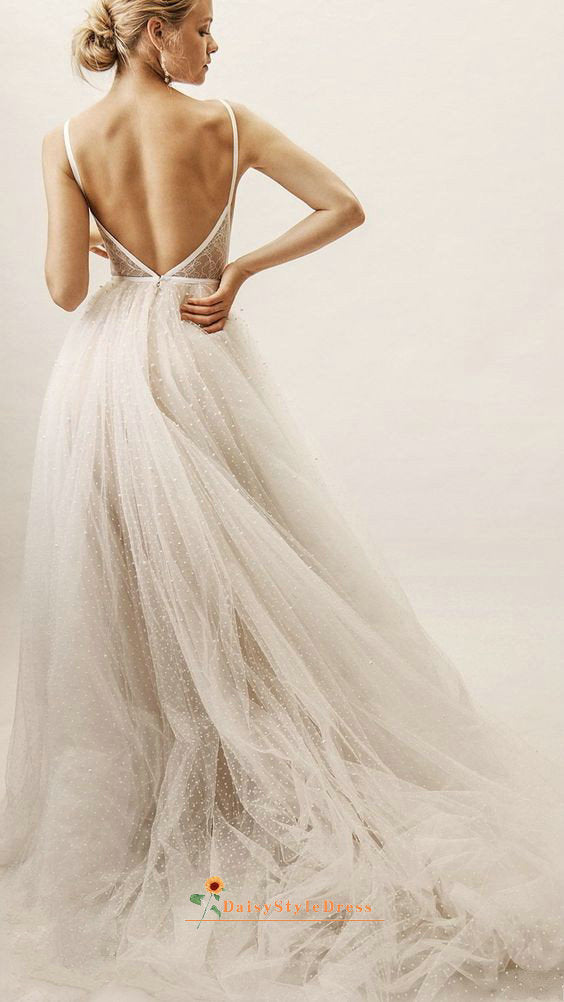 backless summer wedding dress