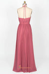 halter neckline bridesmaid dress