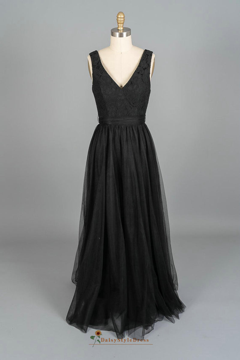 black bridesmaid dress