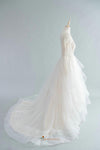 tiered skirt wedding dress