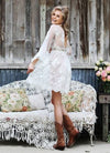 long sleeve outdoor wedding dress