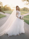 long sleeve outdoor wedding dress