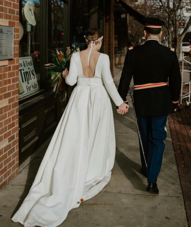 low back wedding dress