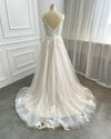 v-back wedding dress