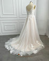 blush wedding dress