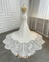 fit-flare lace wedding dress