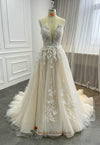 champagne wedding dress