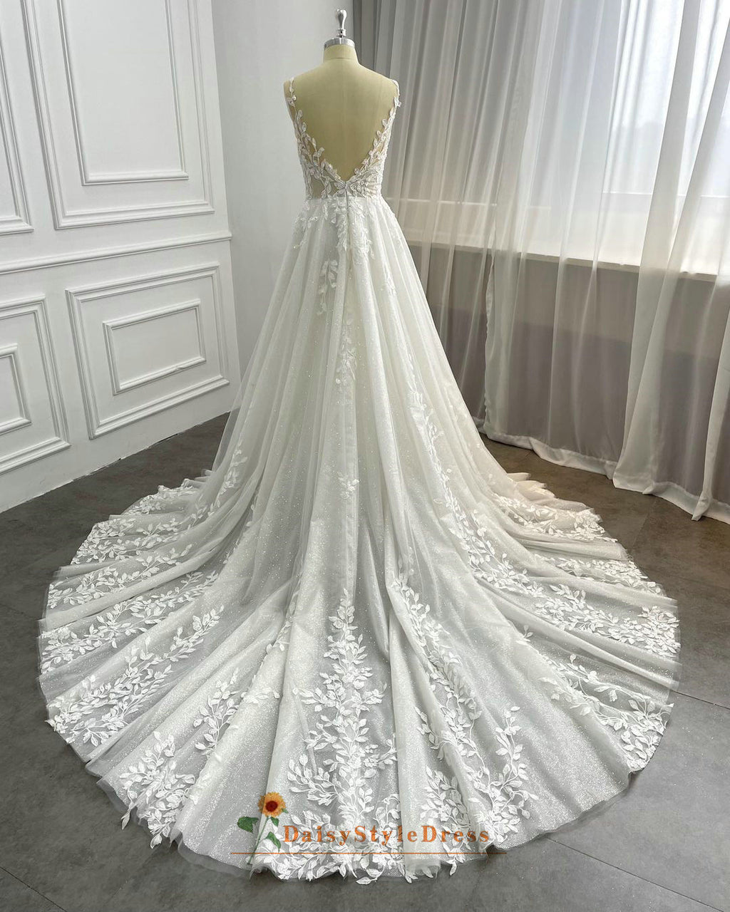 ivory lace wedding dress