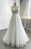 white tulle wedding dress