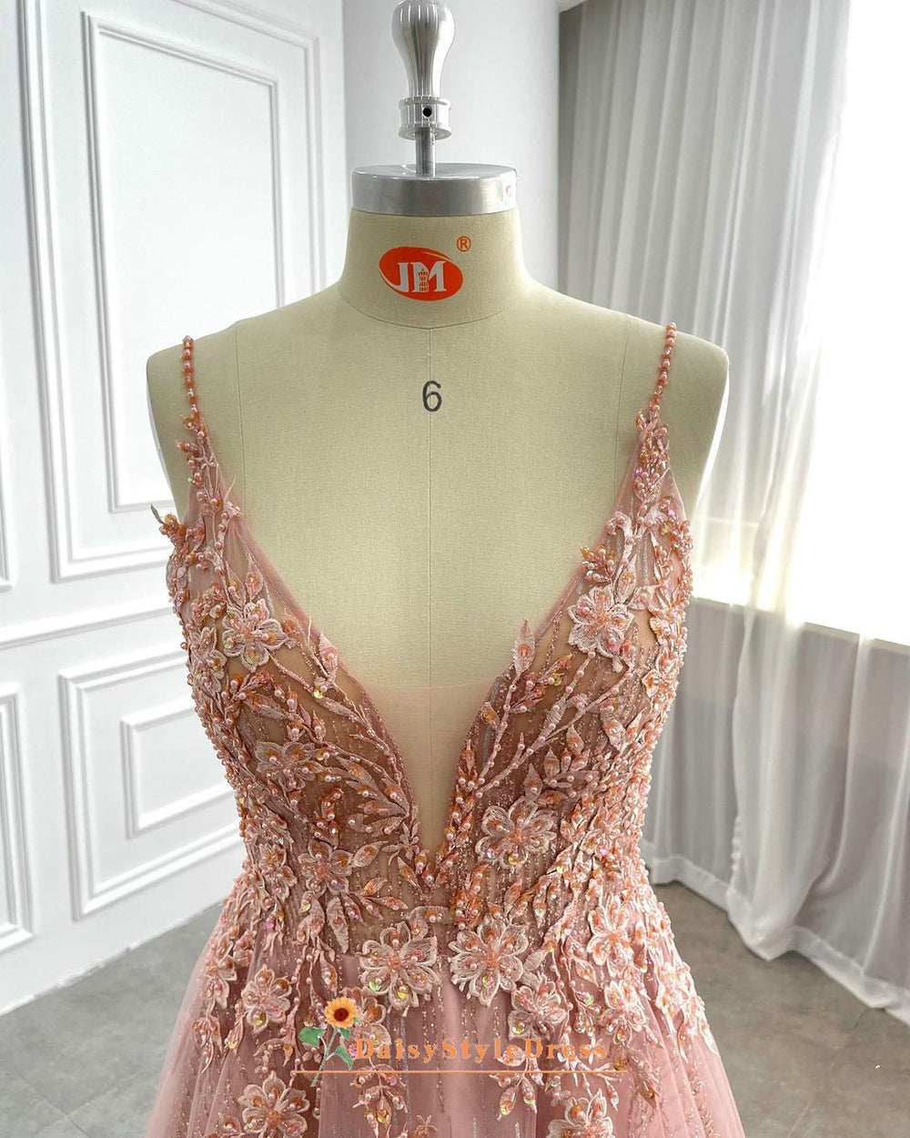 Dusty Pink Sparkle Wedding Dress daisystyledress Dusty Pink Sparkle Wedding Dress daisystyledress