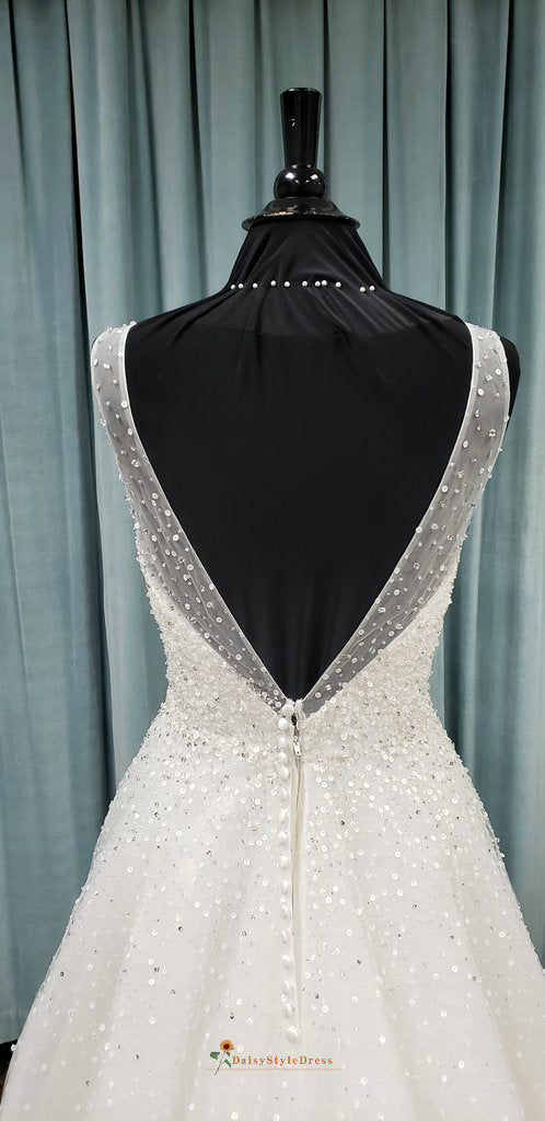 beaded wedding dress