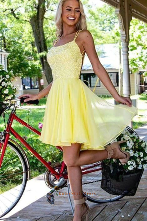 yellow homecoming dress