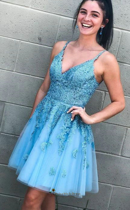 blue homecoming dress