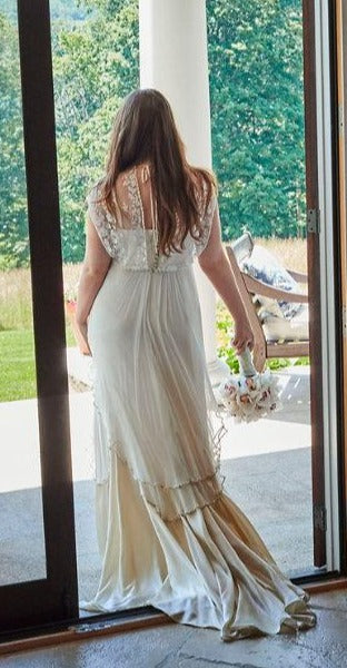 plus size boho wedding dress