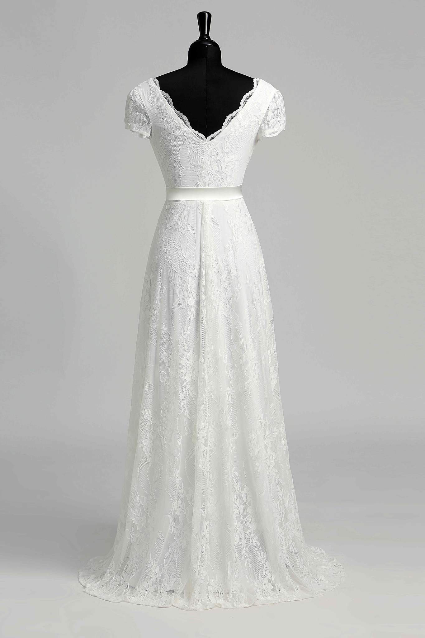 Short Sleeve Lace Wedding Dress – daisystyledress