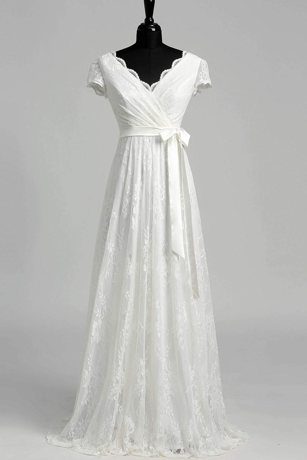 short sleeve wedding dress