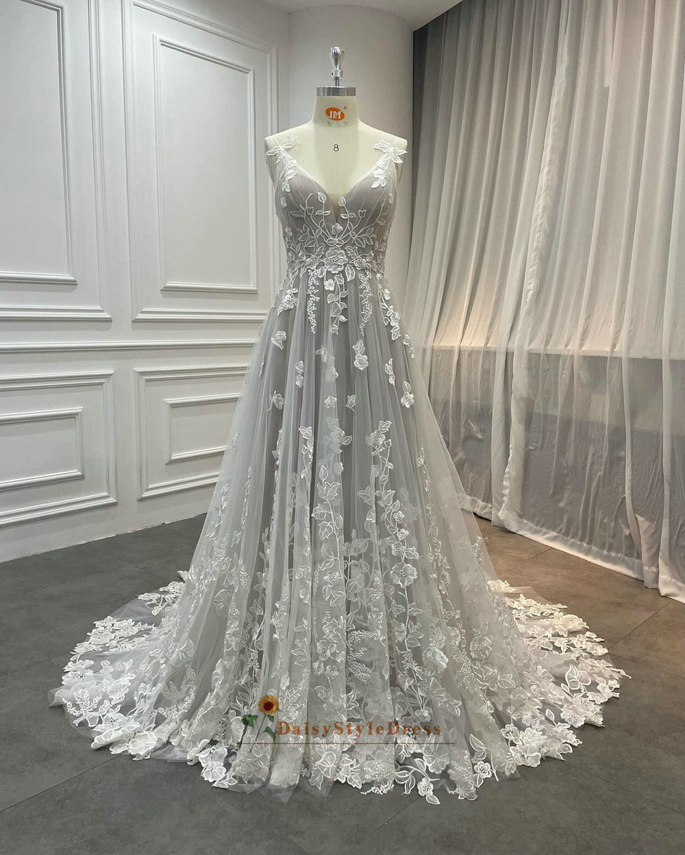 A line Summer Silver Wedding Dress – daisystyledress A line Summer Silver Wedding Dress – daisystyledress