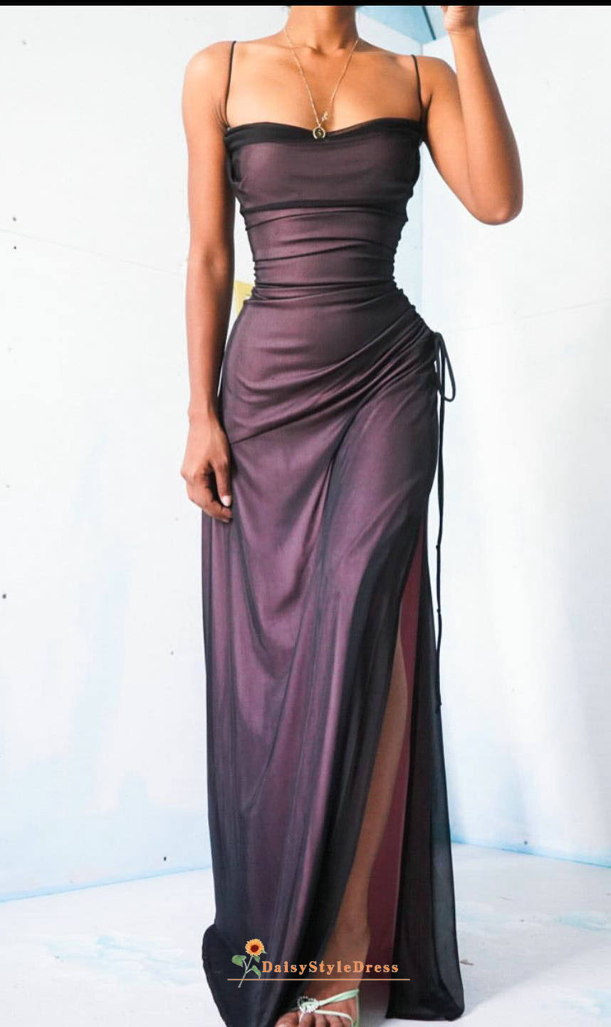 Fit & Flare Square Neck Black and Pink Prom Dress daisystyledress Fit & Flare Square Neck Black and Pink Prom Dress daisystyledress