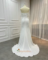 mermaid boho wedding dress