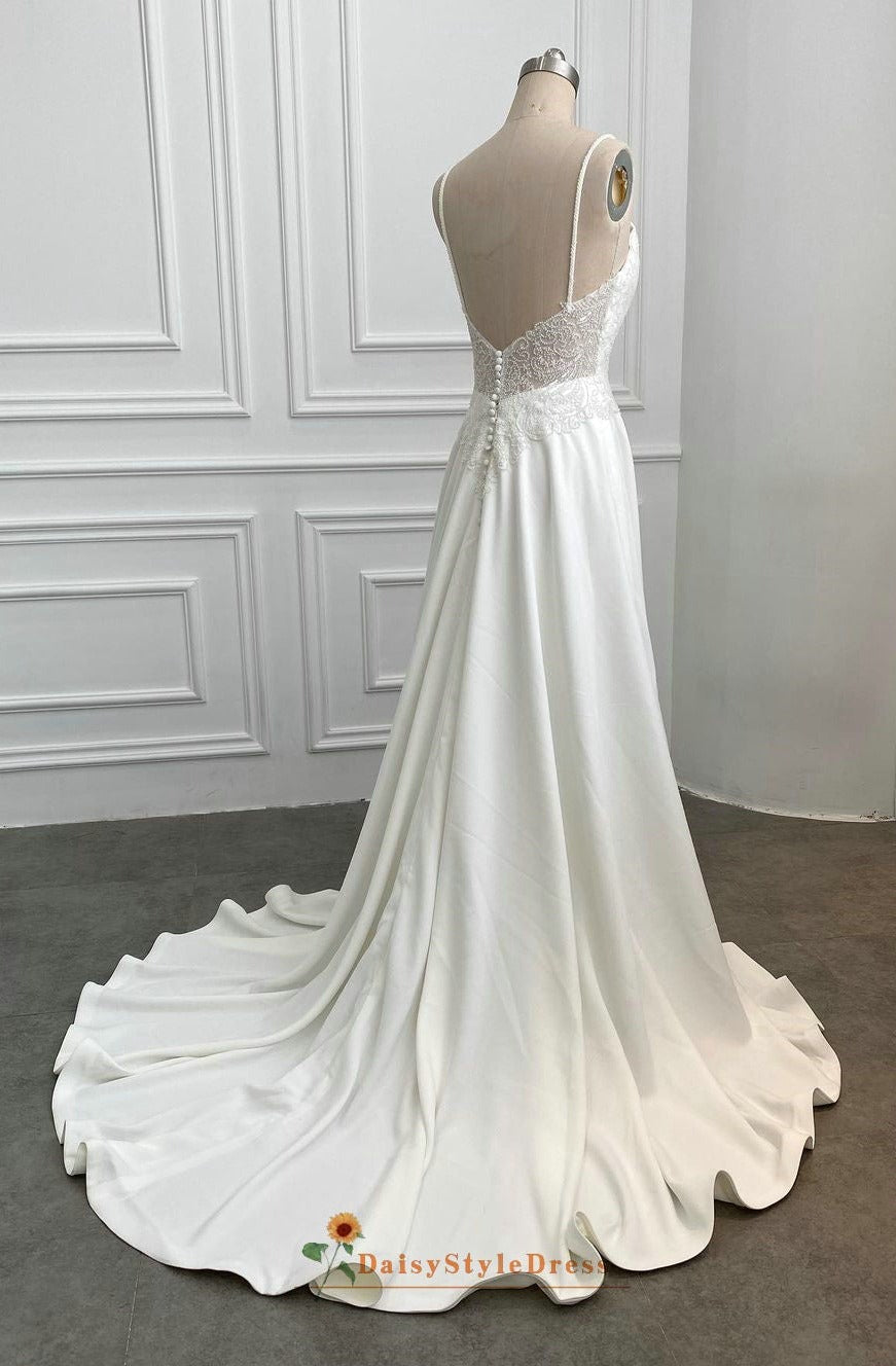 sexy back wedding dress
