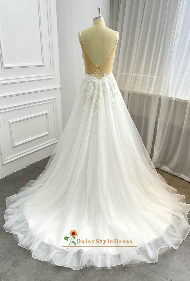 sexy back wedding dress