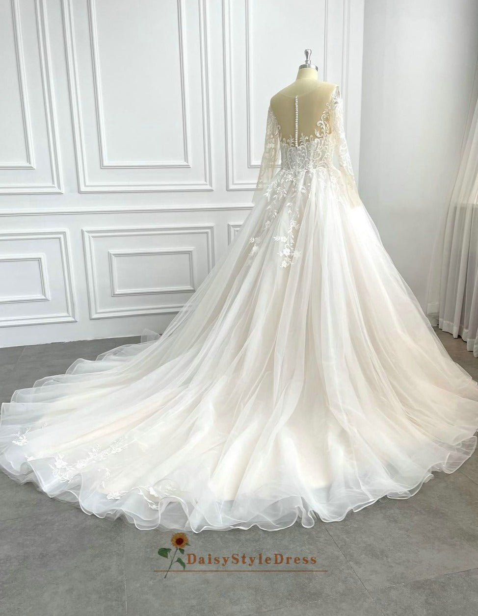 nude wedding dress