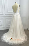v-back wedding dress