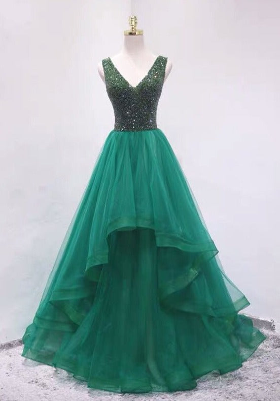 green prom dress