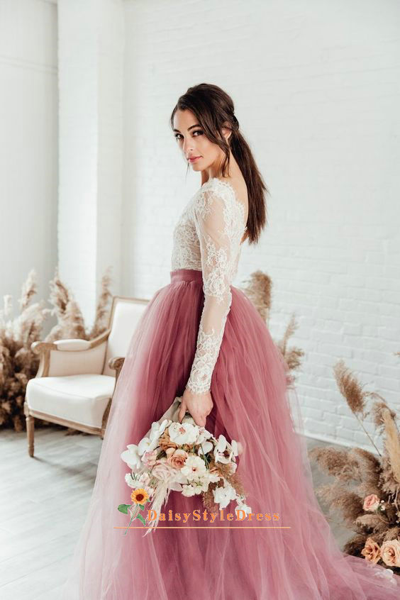 informal colorful wedding dress