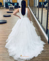 v-back wedding dress
