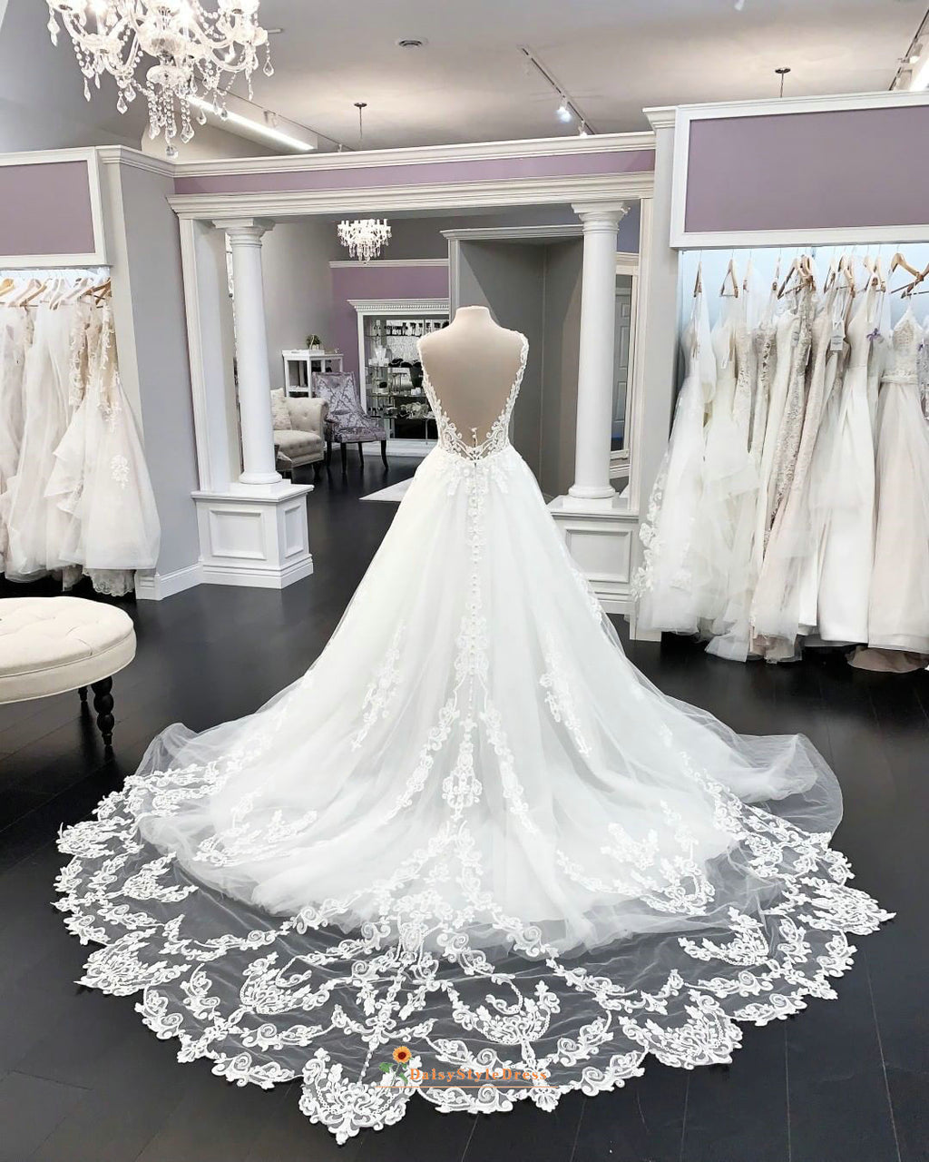 low back wedding dress